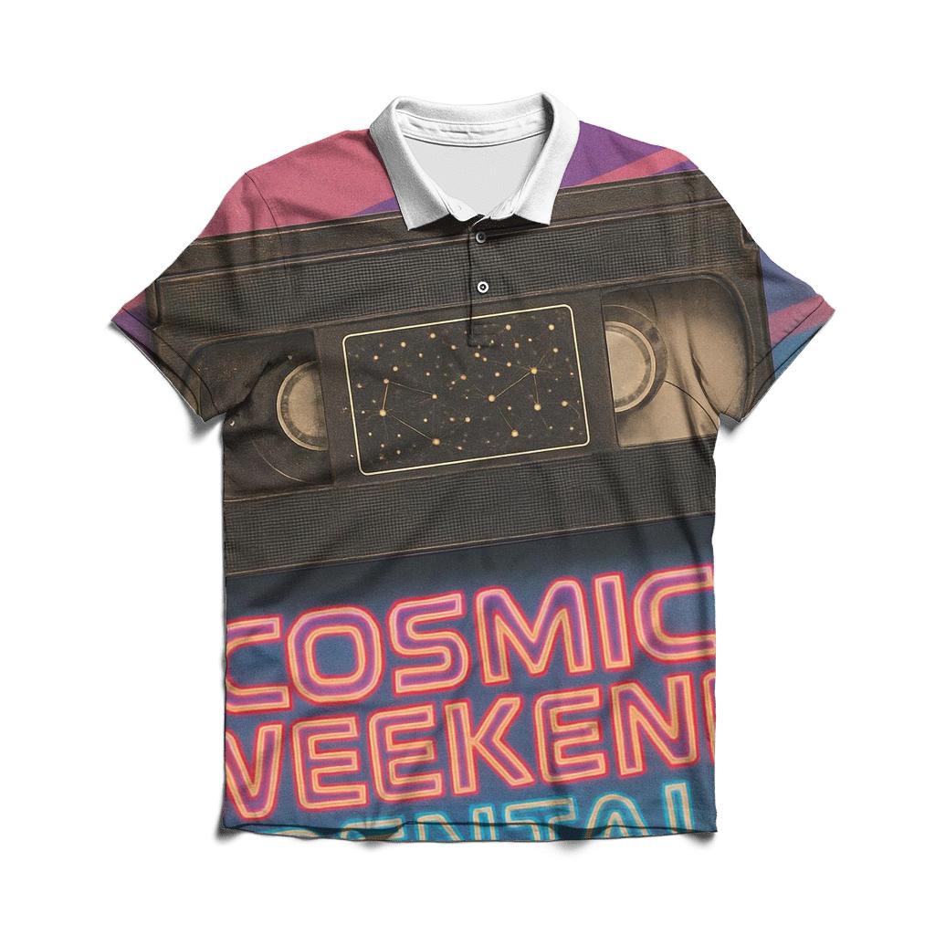 Retro VHS Star Rental Poster casual sports polo shirts