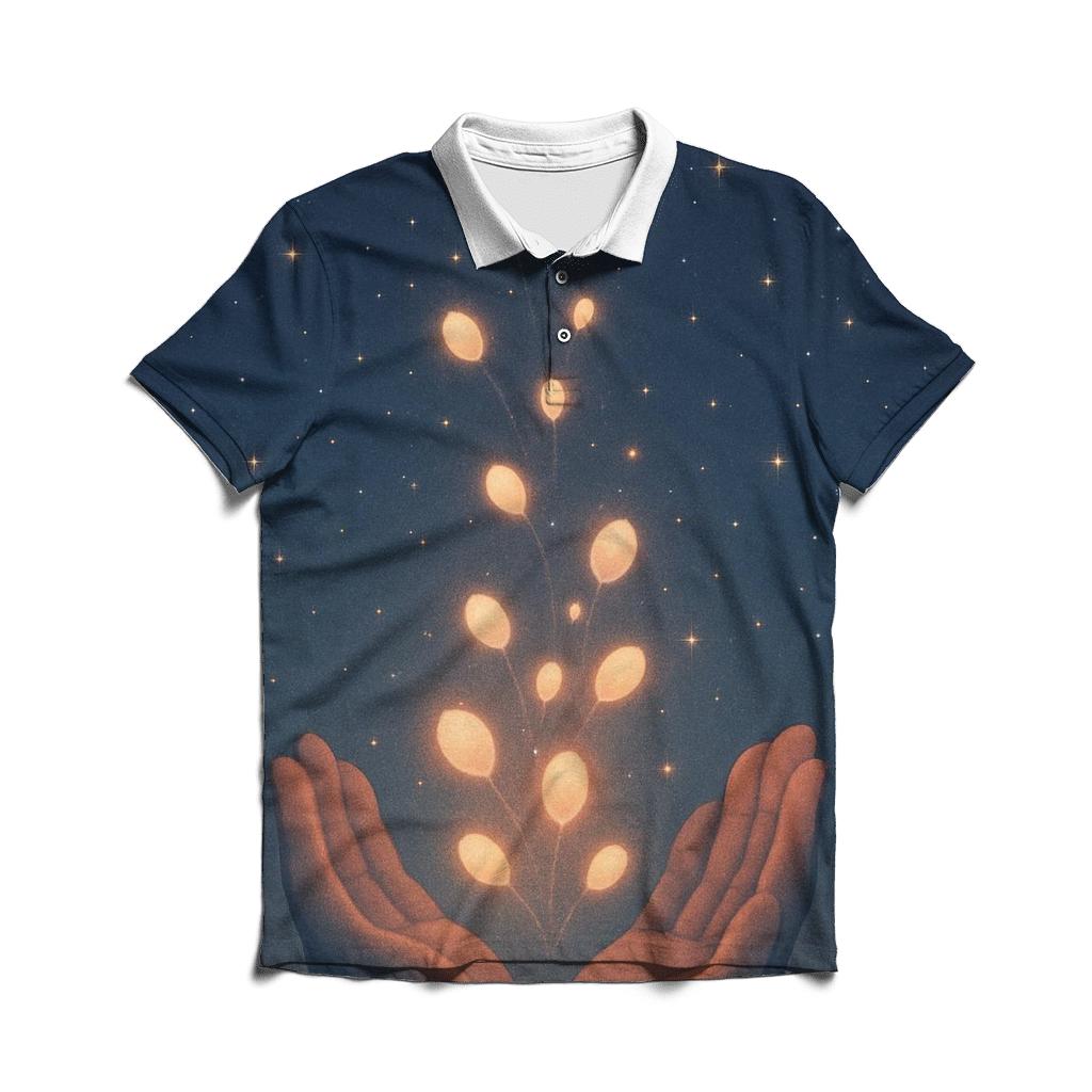 Open Hands Of Starlight Seeds classic pique polos