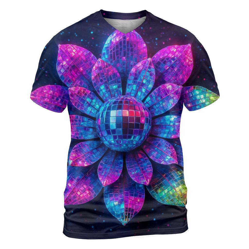 Disco Petal Radiance statement graphic shirts