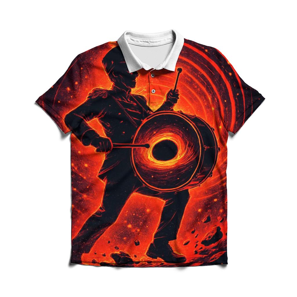Black Hole Drumline Parade premium cotton polo shirts