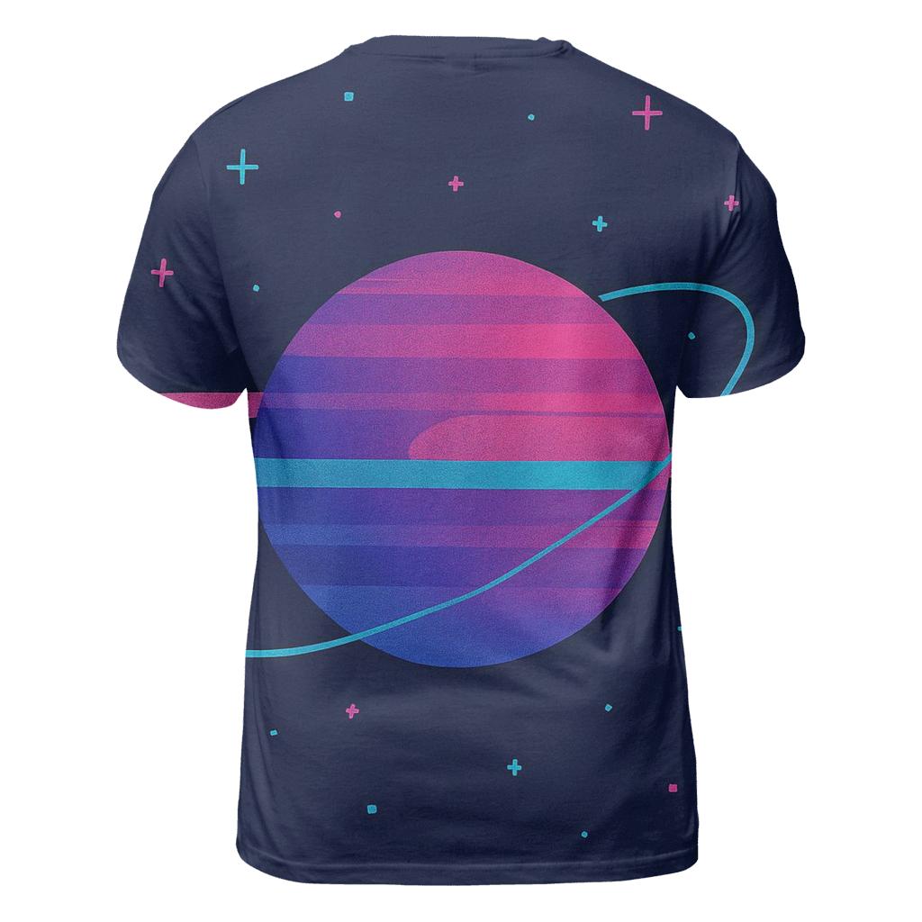 VHS Planetary Scanlines custom all-over print shirts