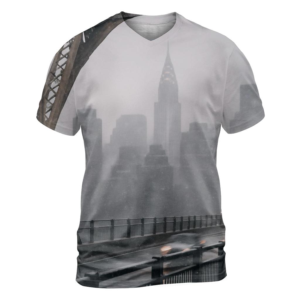 Snow Squall Over Midtown From Queensboro Bridge Walkway vibrant all-over design tees