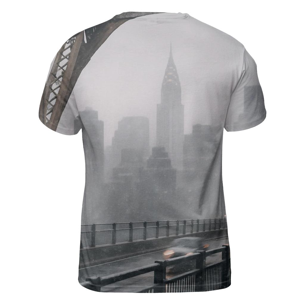 Snow Squall Over Midtown From Queensboro Bridge Walkway vibrant all-over design tees