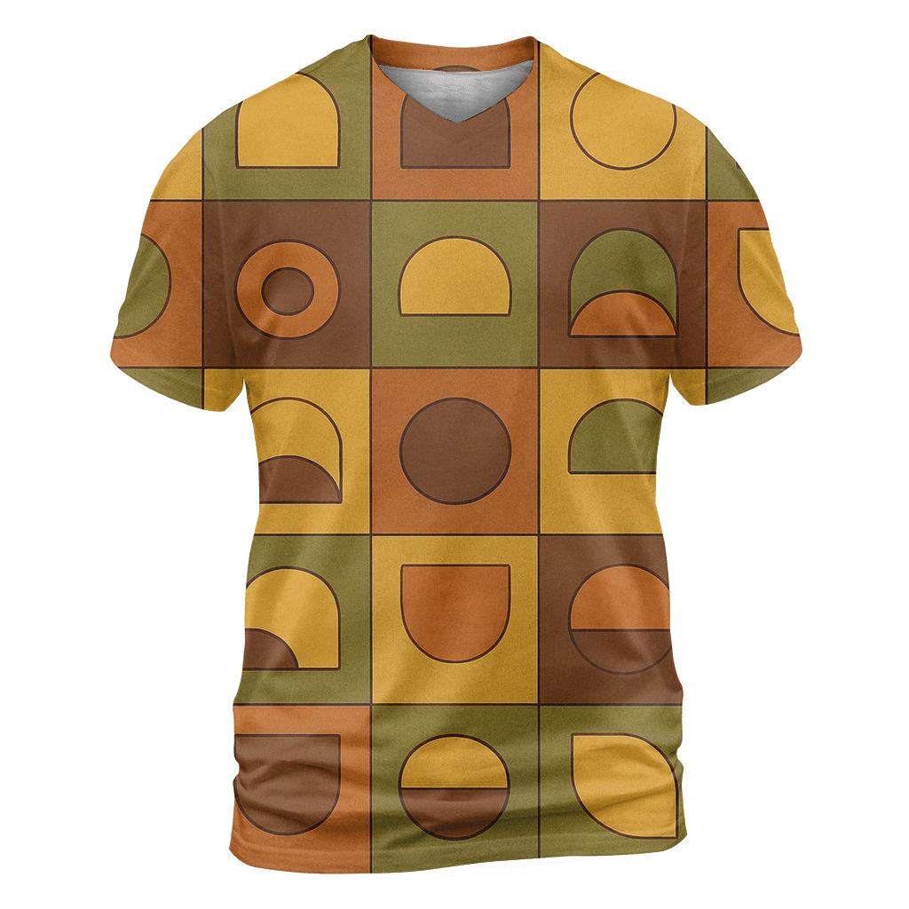 Groovy Patchwork Vinyl Tiles vibrant all-over design tees