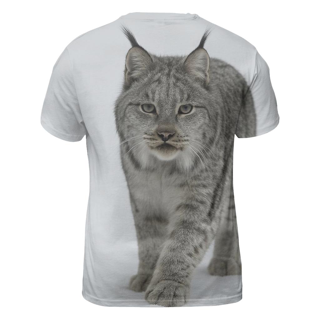 Boreal Stillness Lynx vibrant all-over design tees