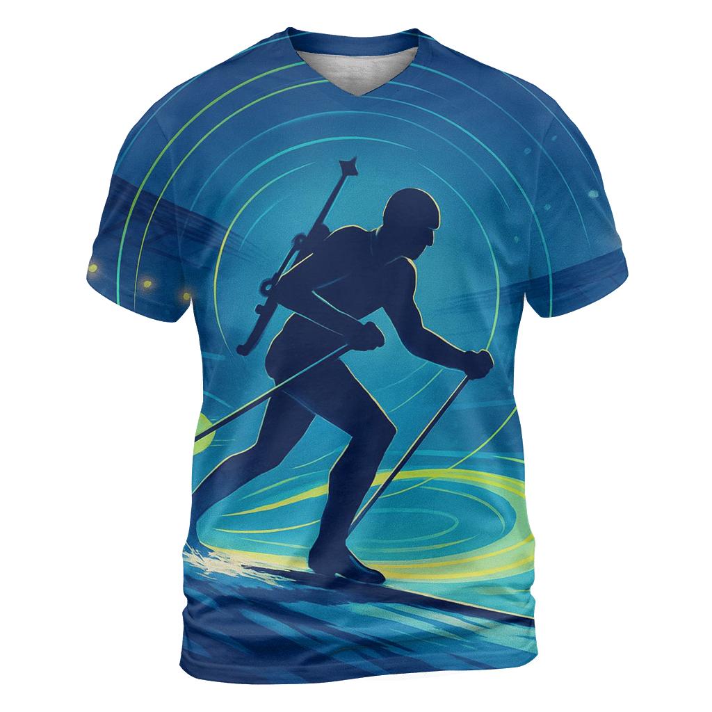 Aurora Biathlon Sprint Poster statement graphic shirts