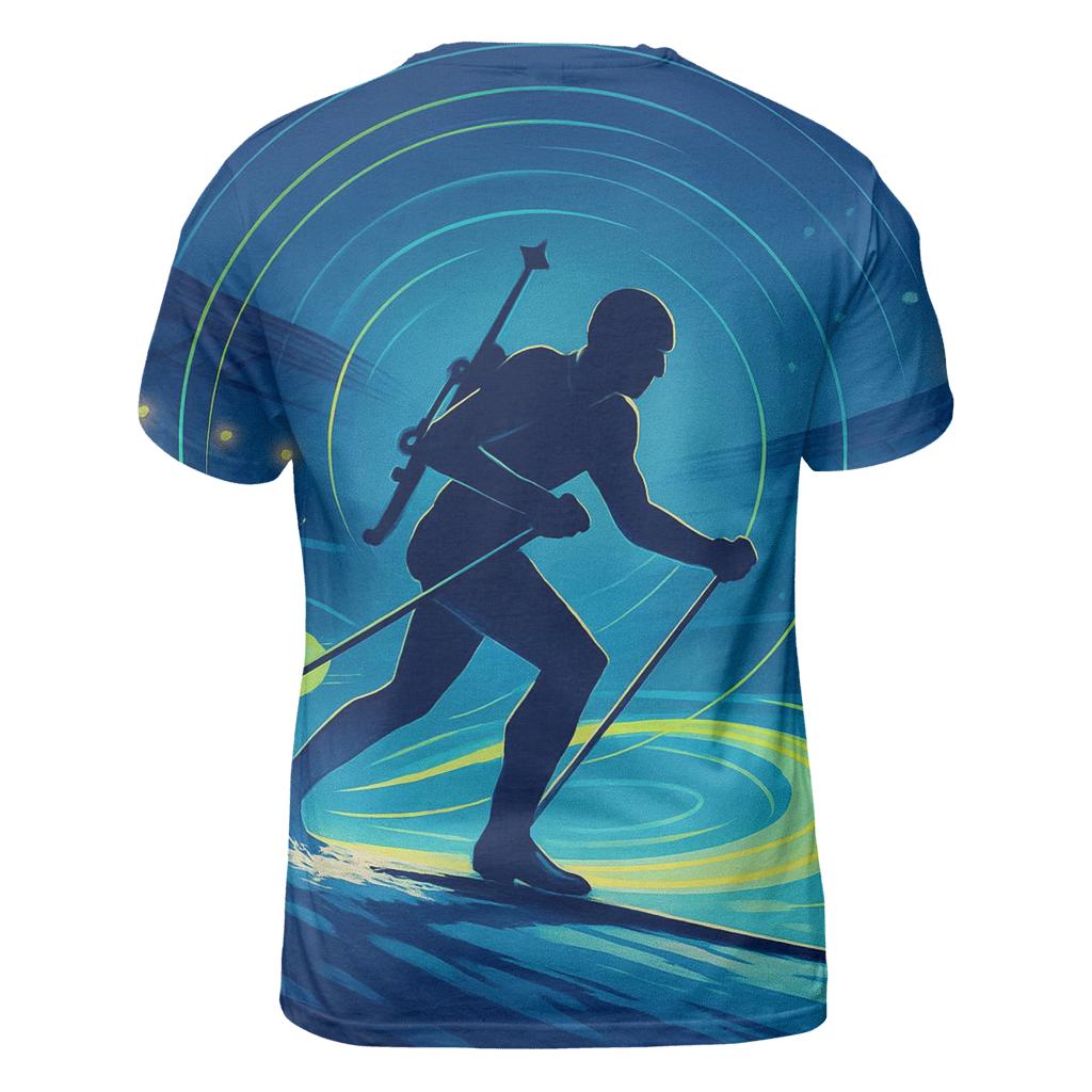 Aurora Biathlon Sprint Poster statement graphic shirts