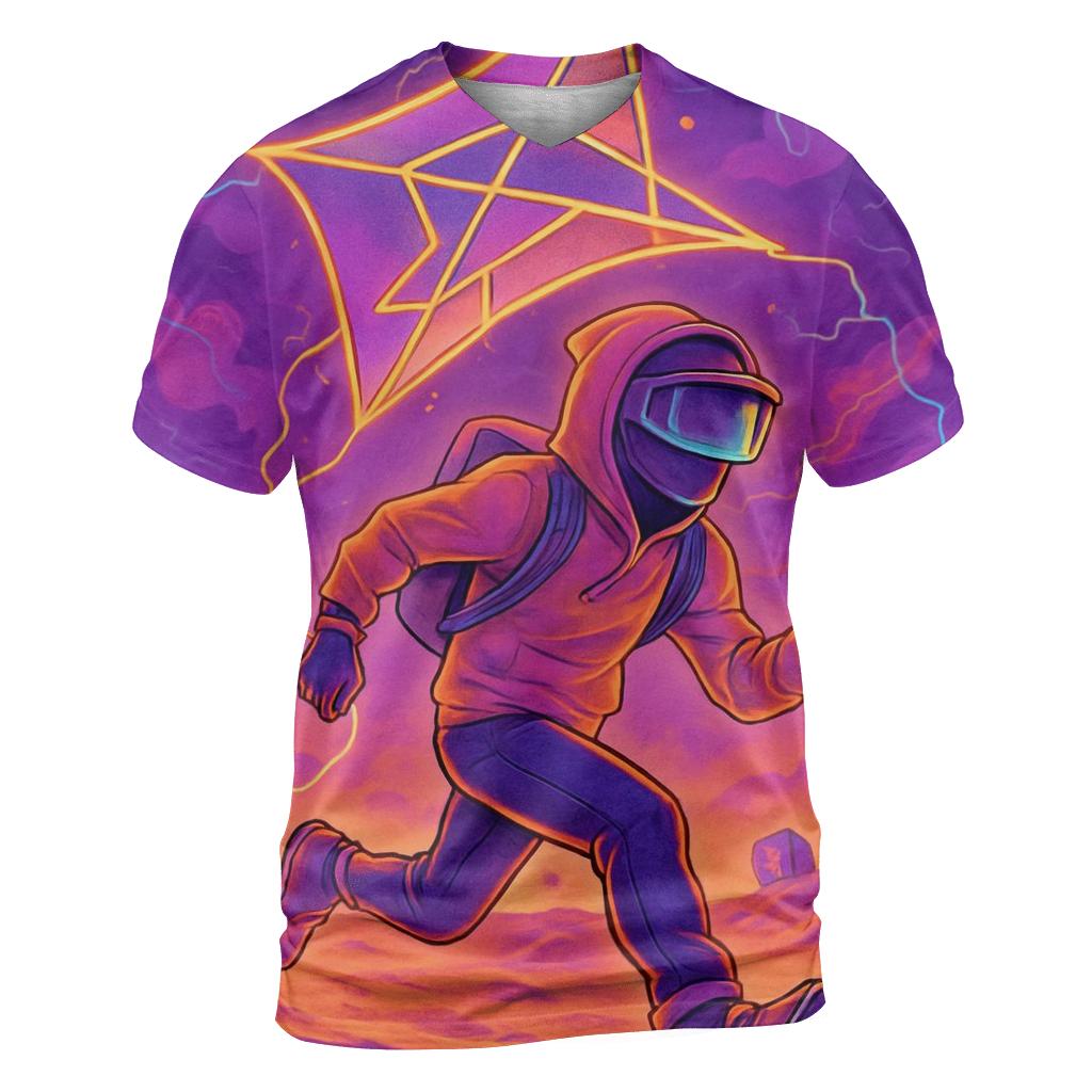 Paradox Kite Over The Neon Dunes unique graphic print tees