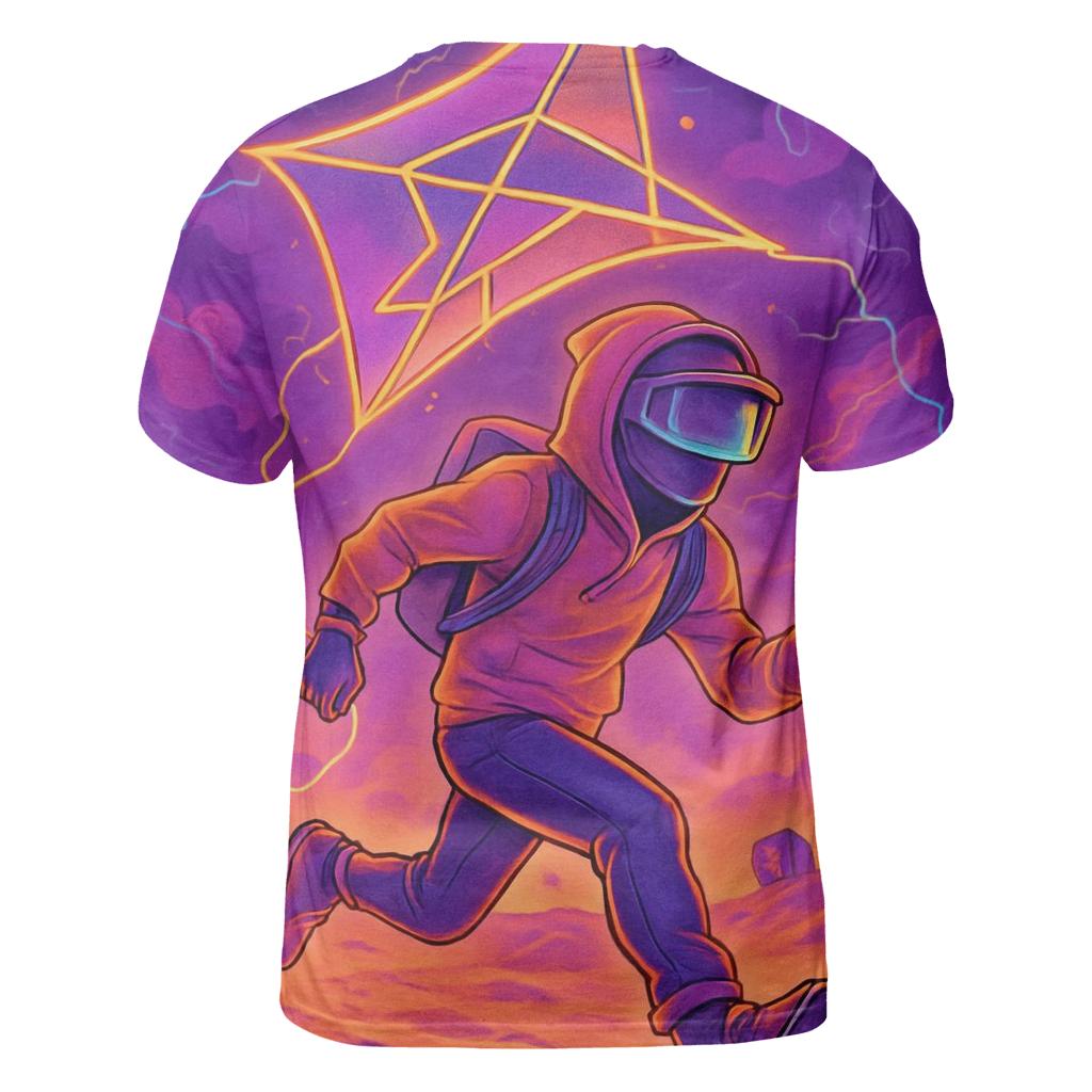 Paradox Kite Over The Neon Dunes unique graphic print tees