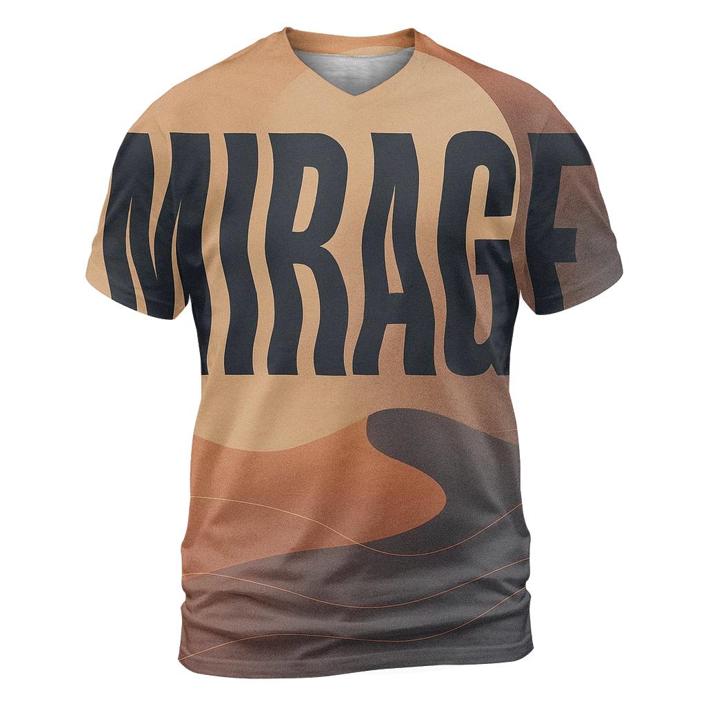 Desert Moon Mirage Typography Poster creative print fashion shirts
