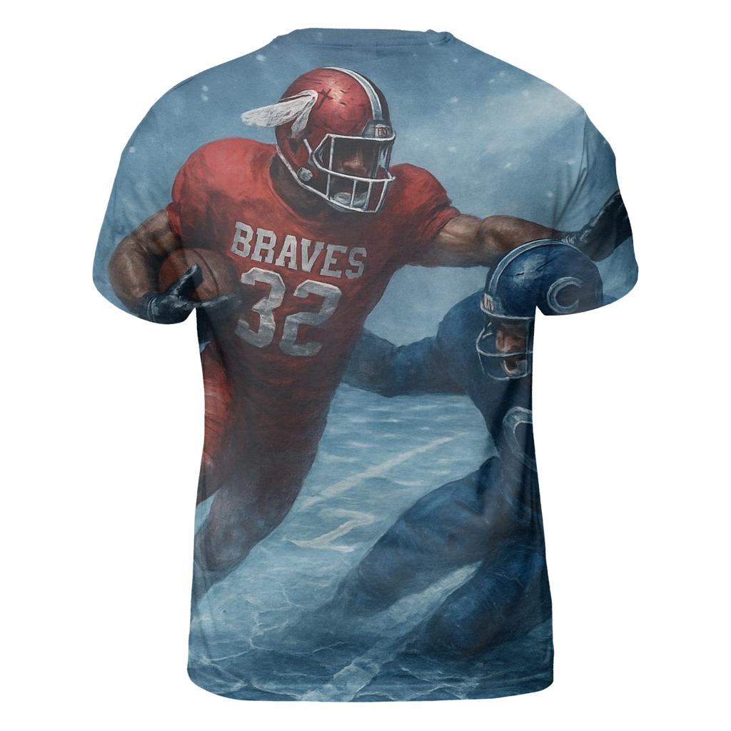 Icebound Gridiron Clash In The Windy Harbor vibrant all-over design tees