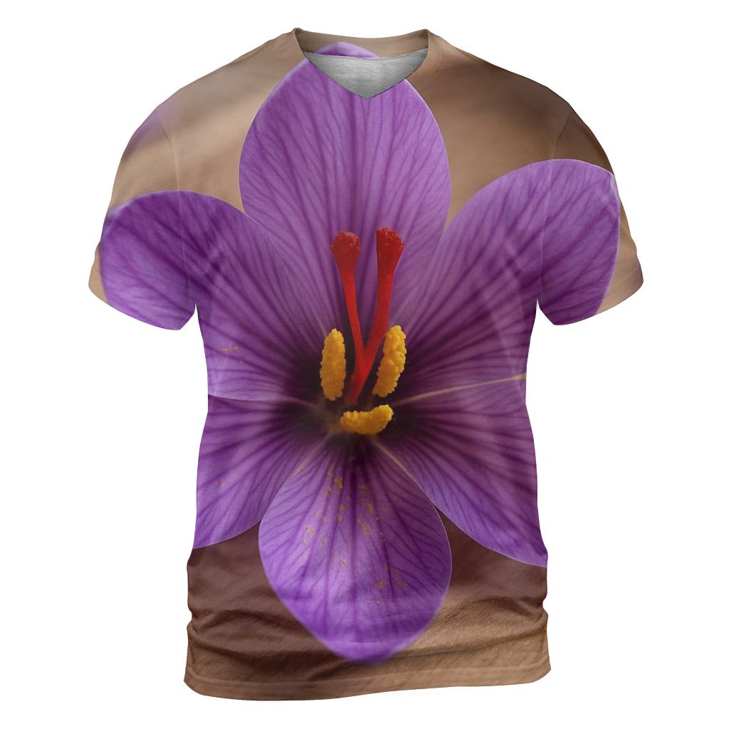 Saffron Crocus Harvest Stigma Detail statement graphic shirts