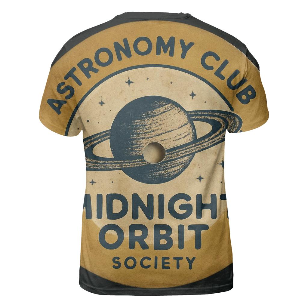 Faded Astronomy Club Vinyl Label trendy printed shirt styles