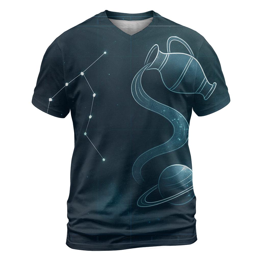 Aquarius Orbital Water Bearer Blueprint designer pattern shirts