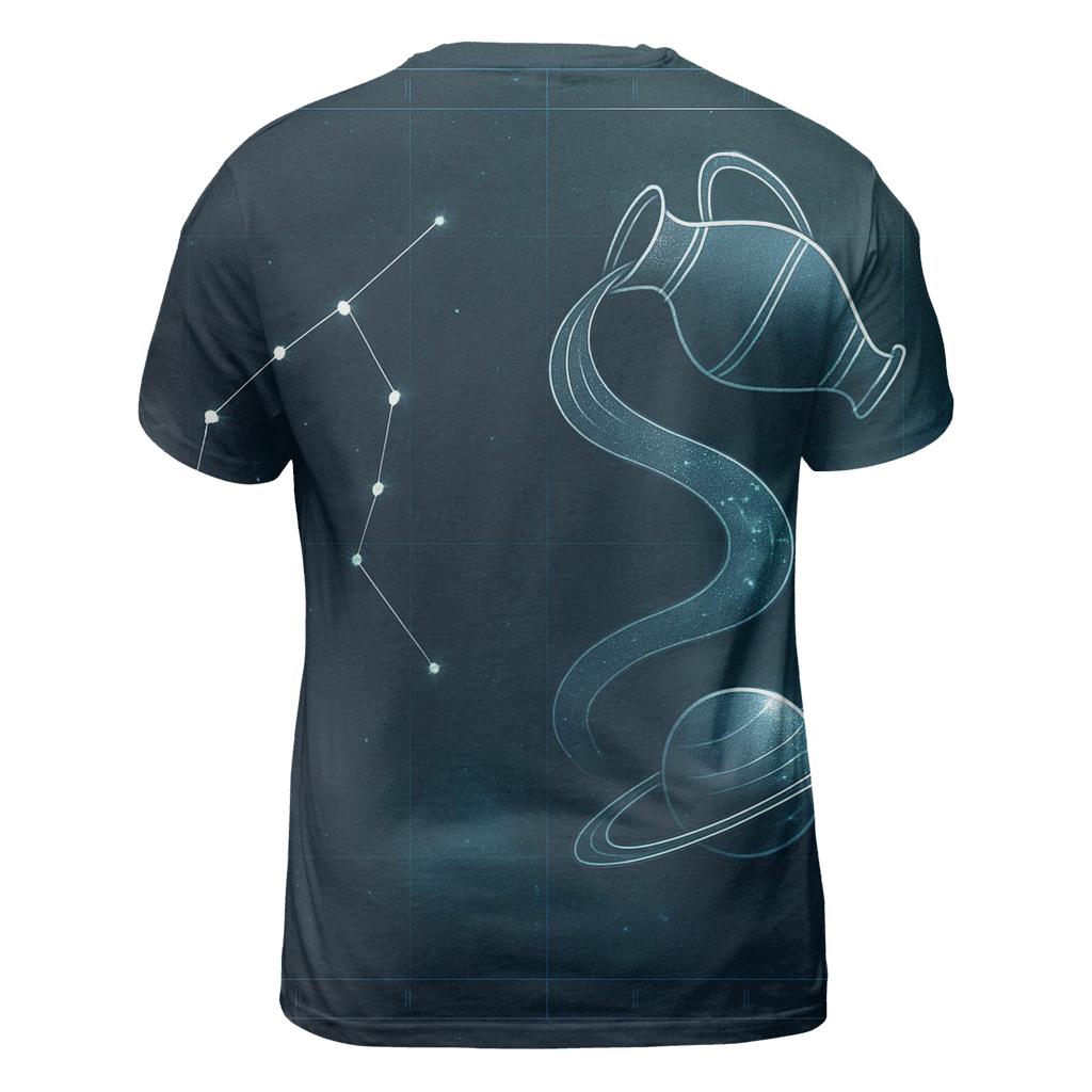 Aquarius Orbital Water Bearer Blueprint designer pattern shirts