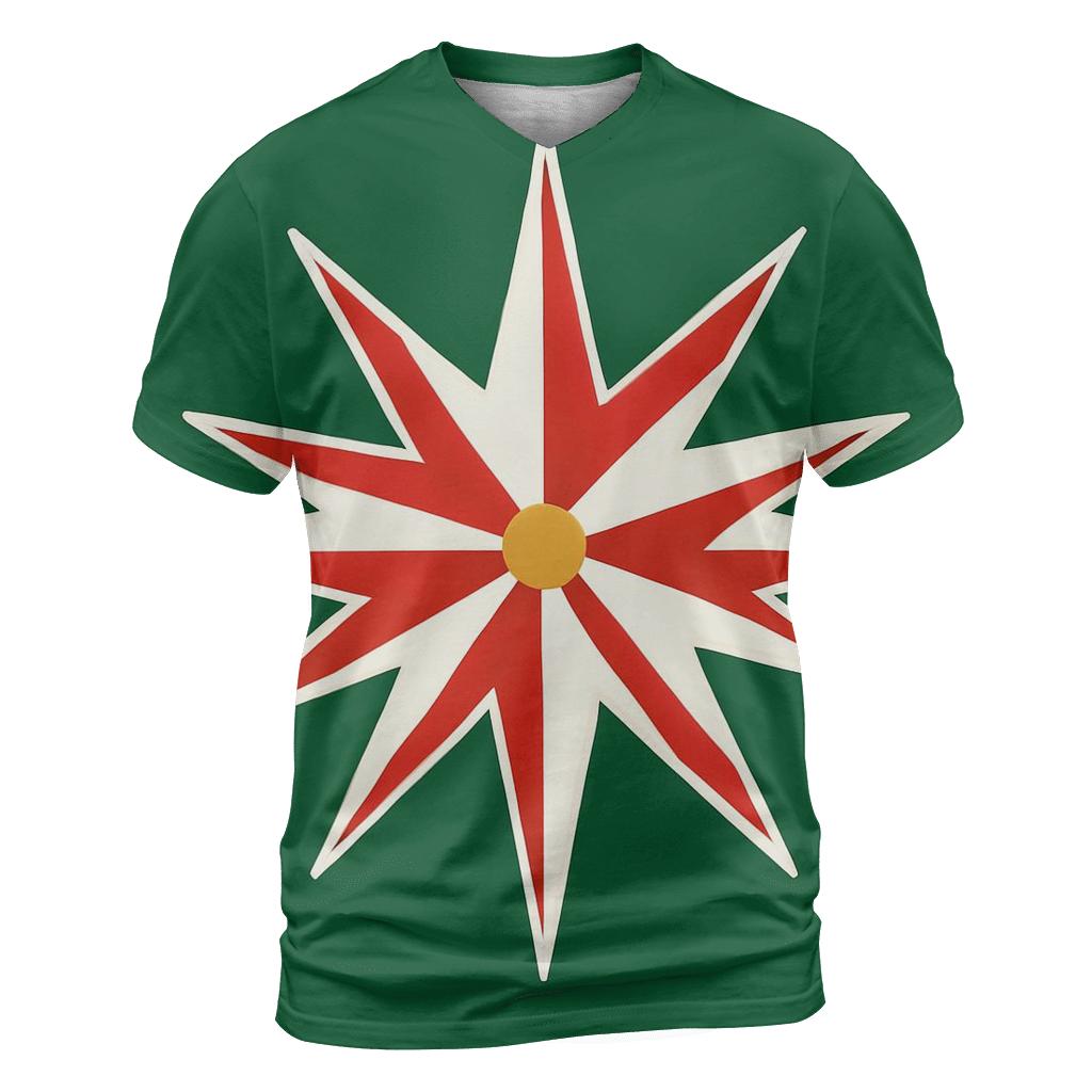 Candy Cane Polar Starburst creative print fashion shirts