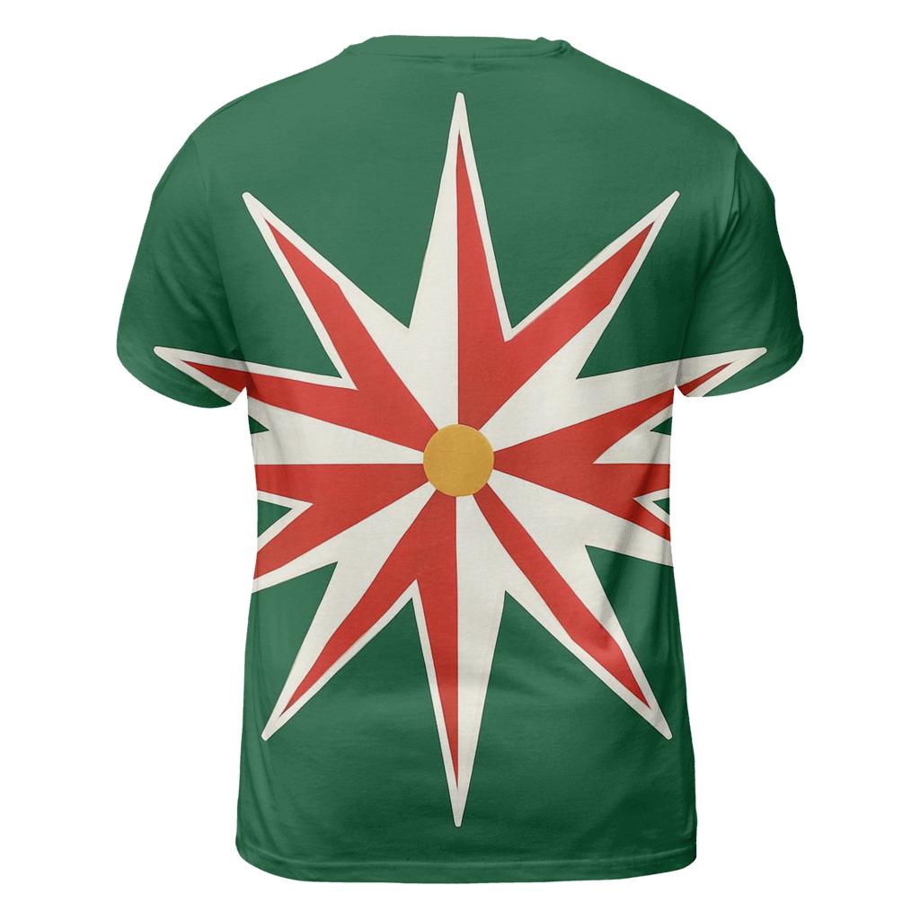 Candy Cane Polar Starburst creative print fashion shirts