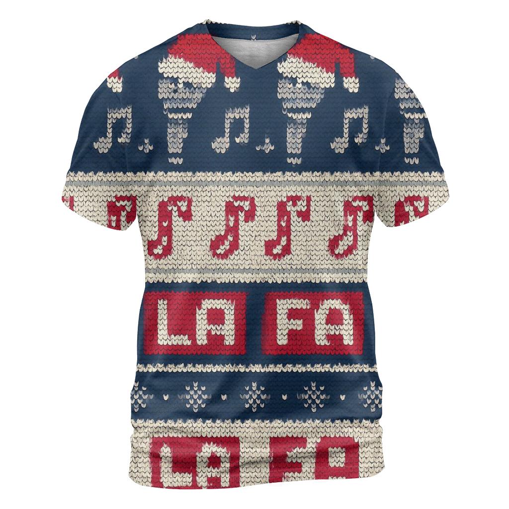 Christmas Carol Karaoke Stripe Design unique graphic print tees