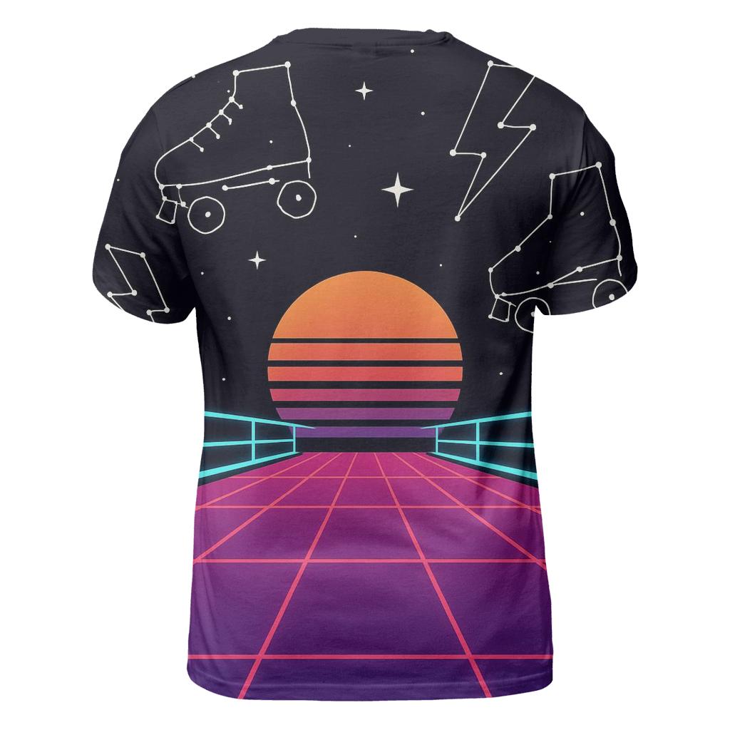 Neon Roller Rink Constellation trendy printed shirt styles