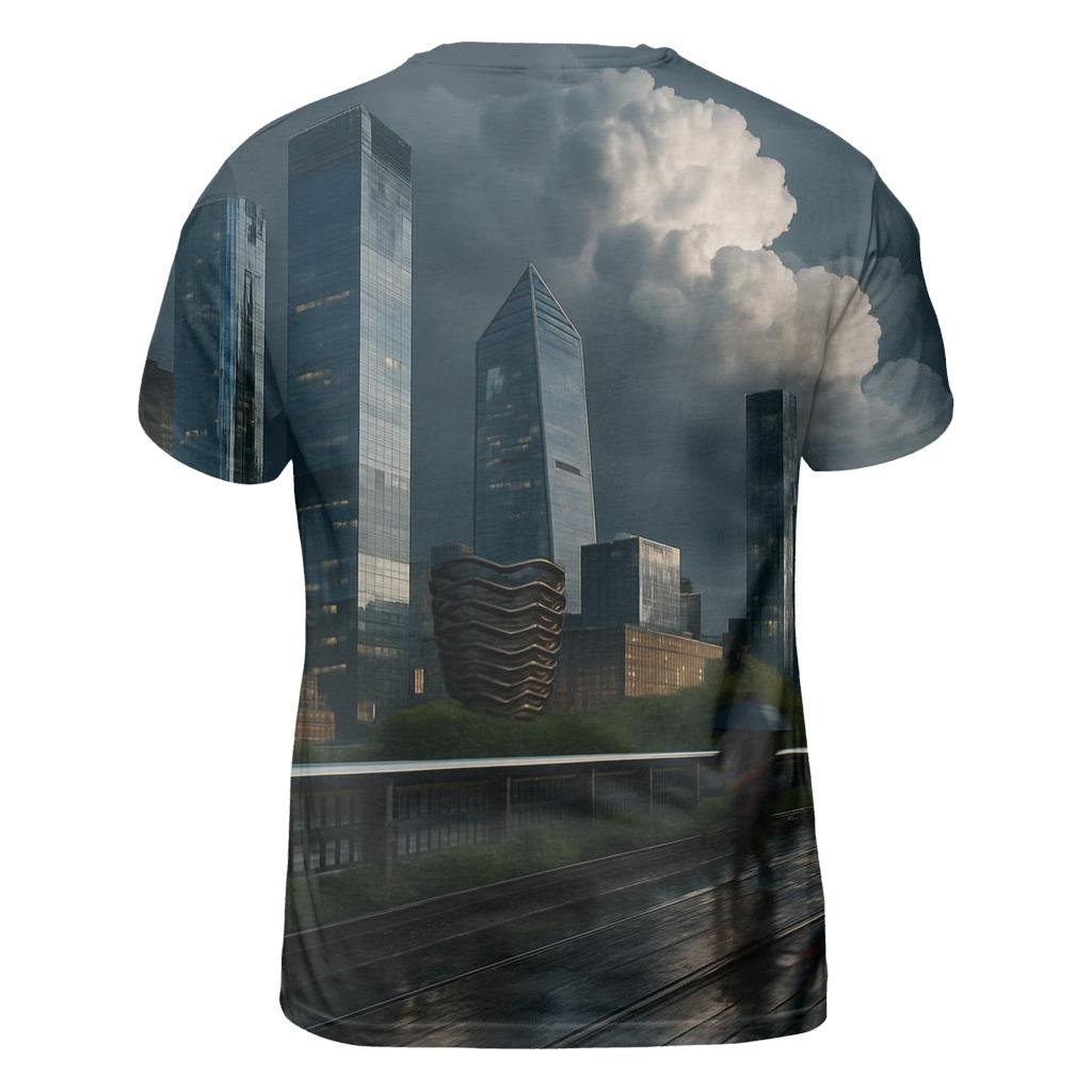 Summer Thunderhead Over Hudson Yards From The High Line trendy printed shirt styles