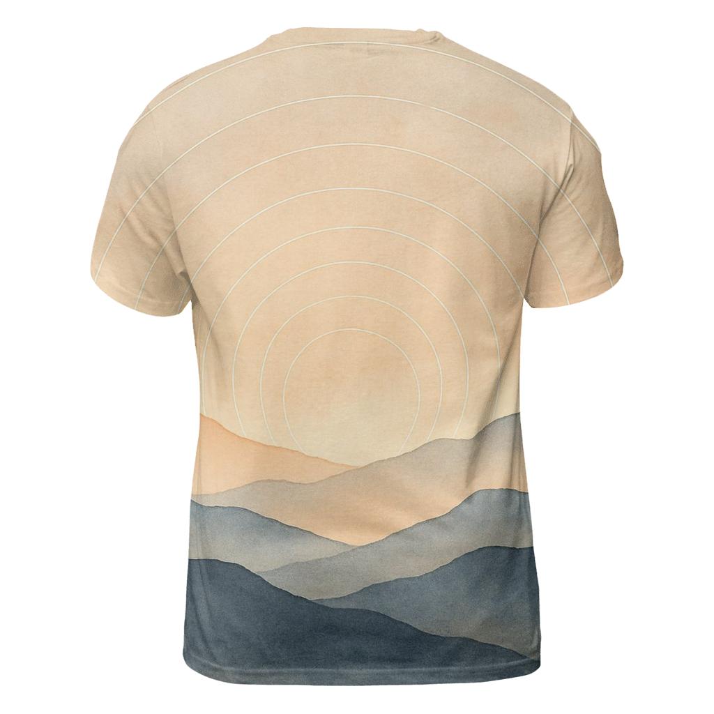 Mountain Breath Geometry trendy printed shirt styles