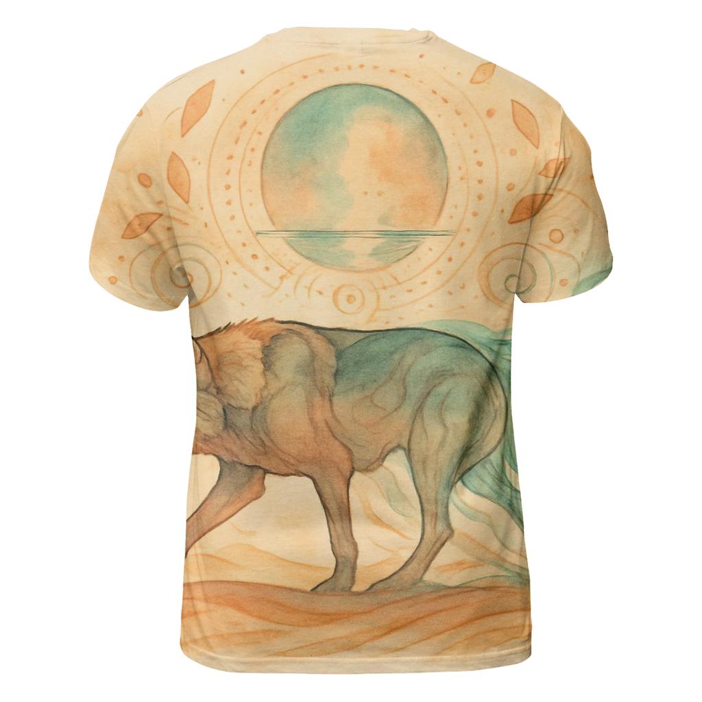 Desert Mirage Spirit Wolf unique graphic print tees