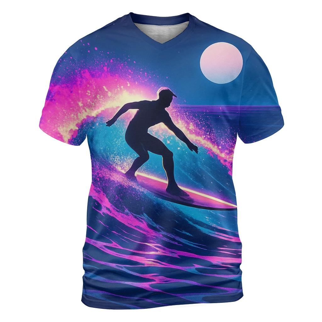 Neon Tides Longboard Surf Session personalized full print shirts