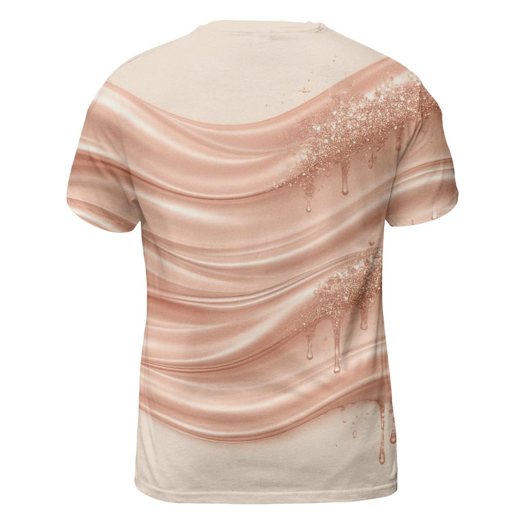 Rose Gold Shimmer Tides statement graphic shirts