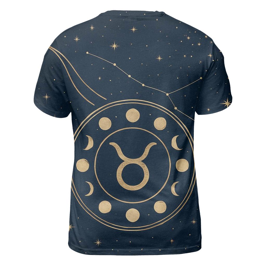 Taurus Hyades Bull Moon Phase Emblem creative print fashion shirts