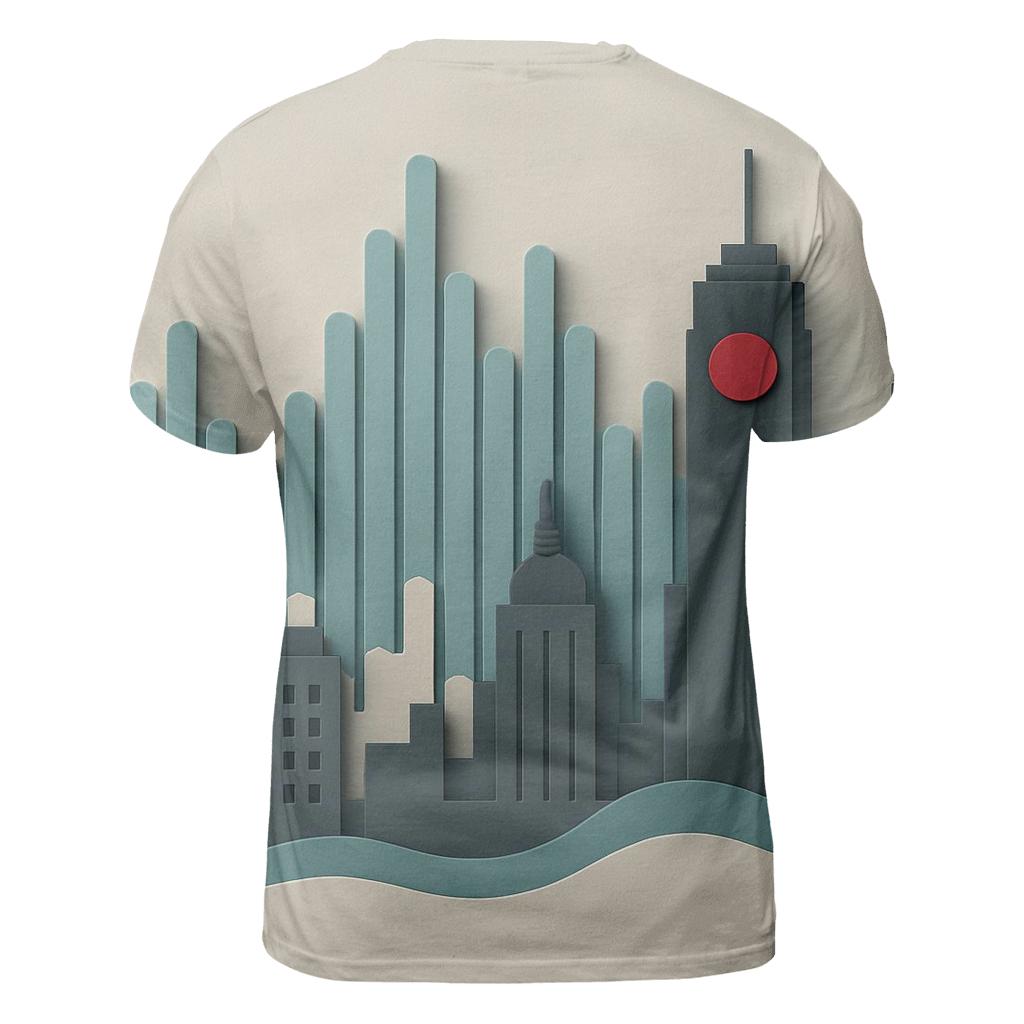 Paper Cut City Skyline Soundwave designer pattern shirts