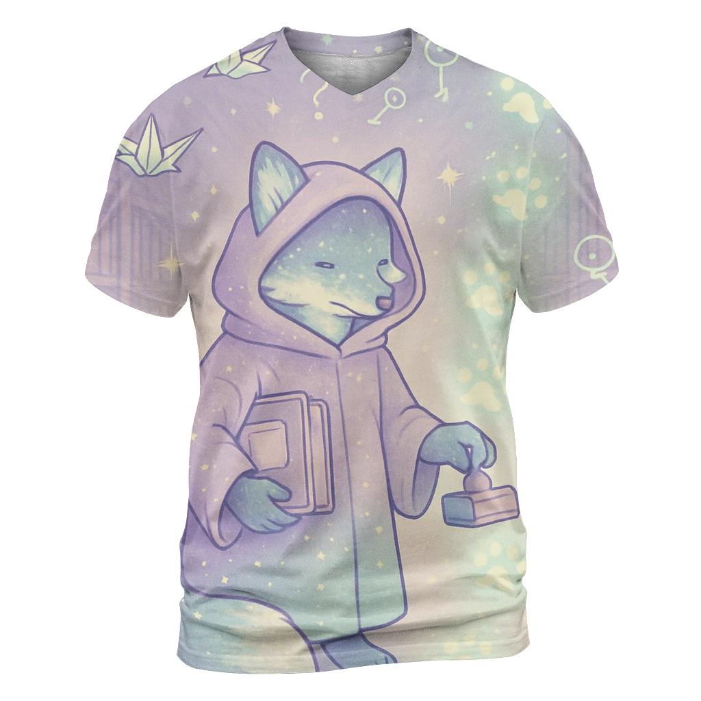 The Library Of Floating Footprints custom all-over print shirts