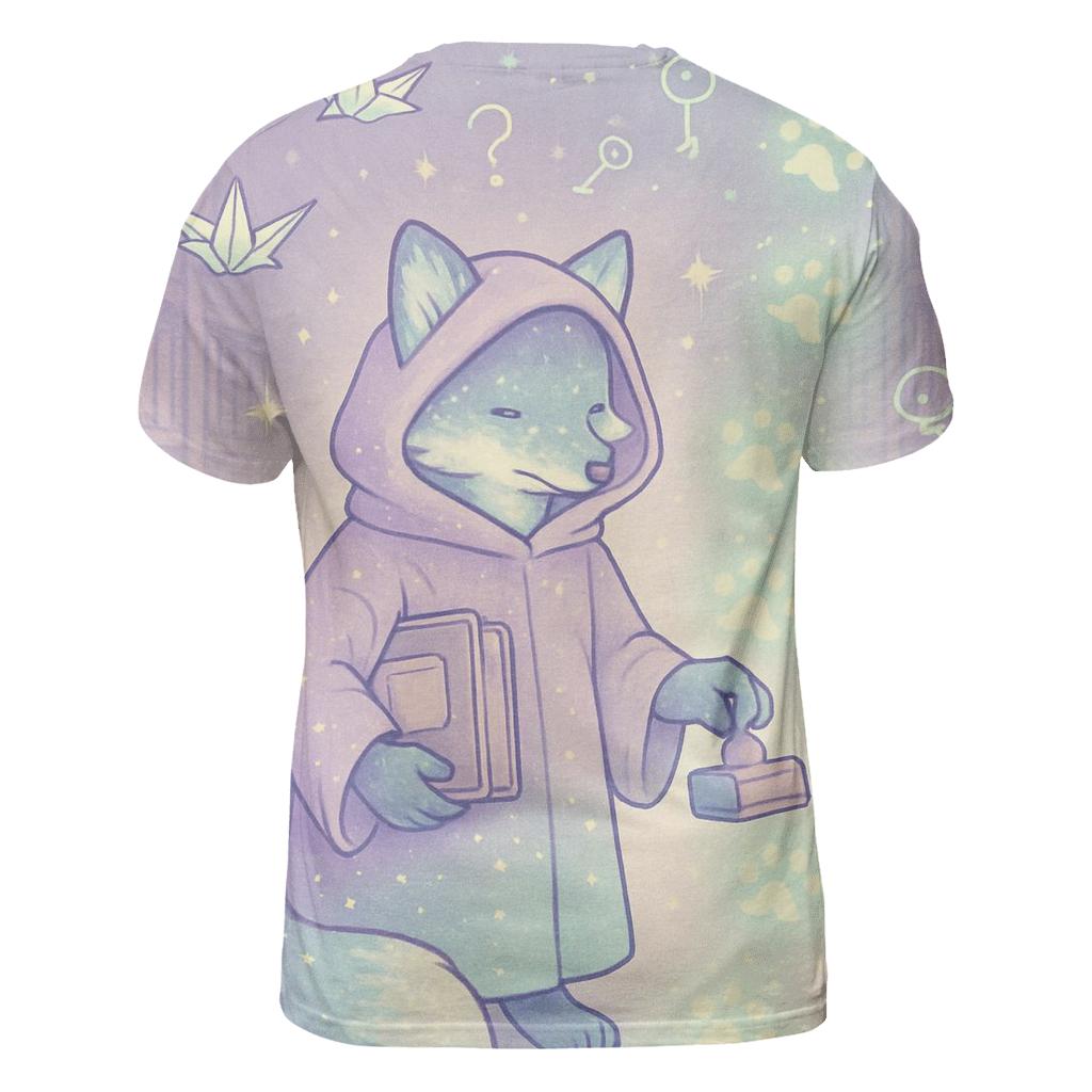 The Library Of Floating Footprints custom all-over print shirts