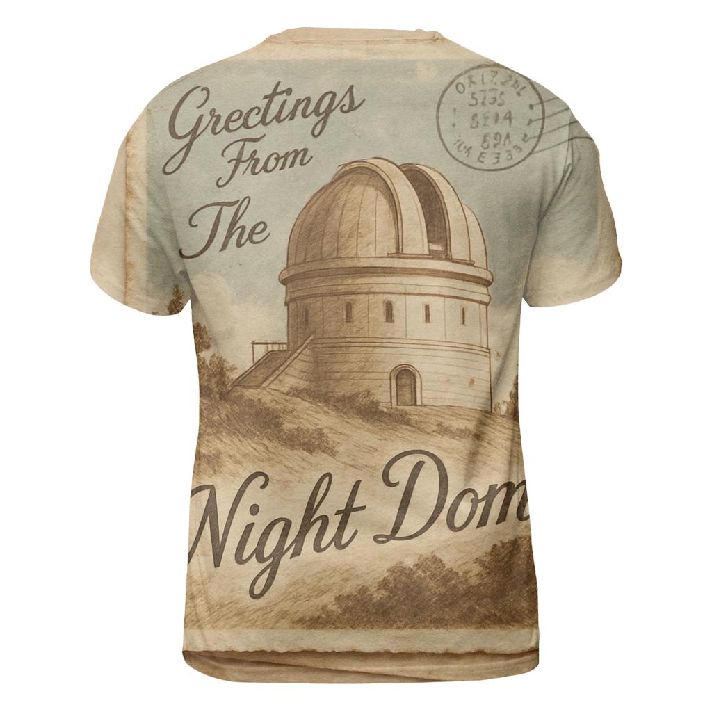 Sepia Observatory Postcard Collage trendy printed shirt styles