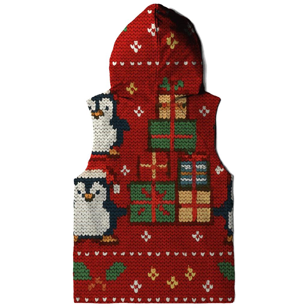 Penguin Present Pyramid Panel Design hoodie designs