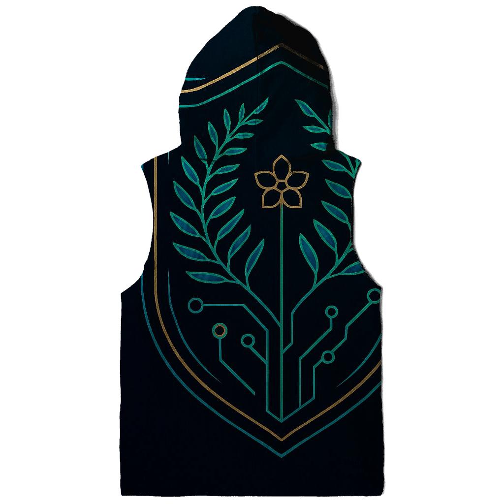 Aurora Circuit Botanical Crest premium hoodies