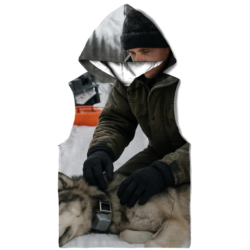Radio Collar Health Check In Boreal Snowmobile Camp heavyweight hoodies