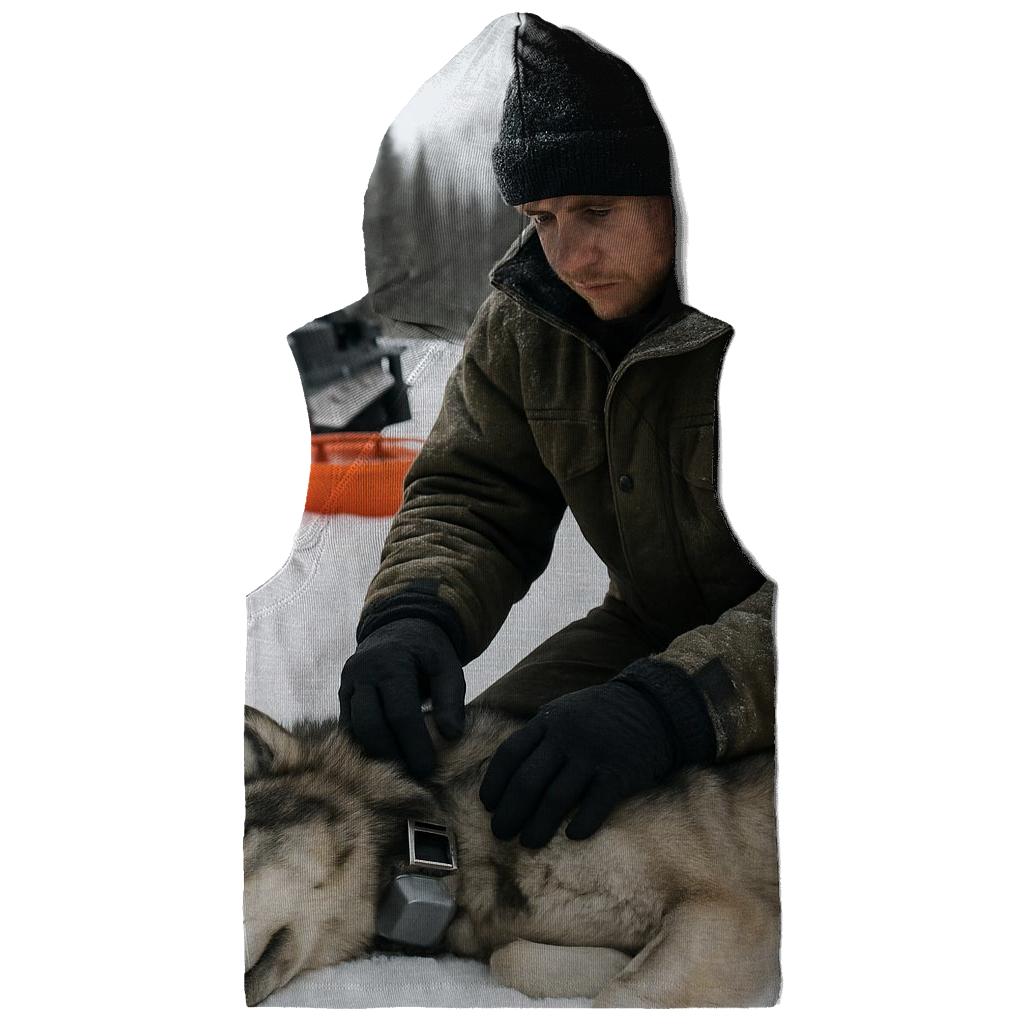 Radio Collar Health Check In Boreal Snowmobile Camp heavyweight hoodies