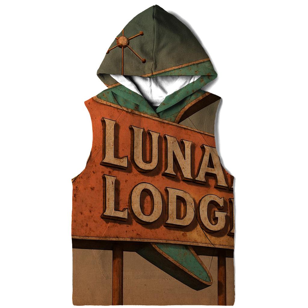 Weathered Space Age Motel Sign lightweight hoodies