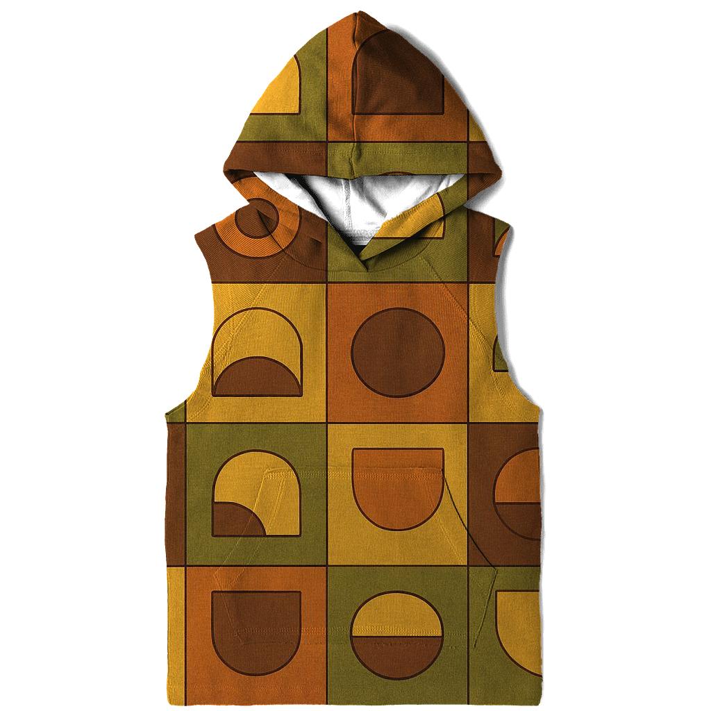 Groovy Patchwork Vinyl Tiles zip-up hoodies