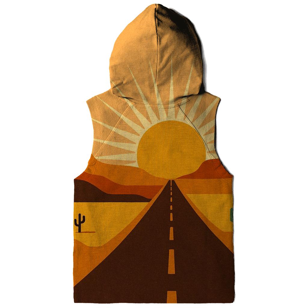 Desert Road Trip Sunburst Horizon pullover hoodies