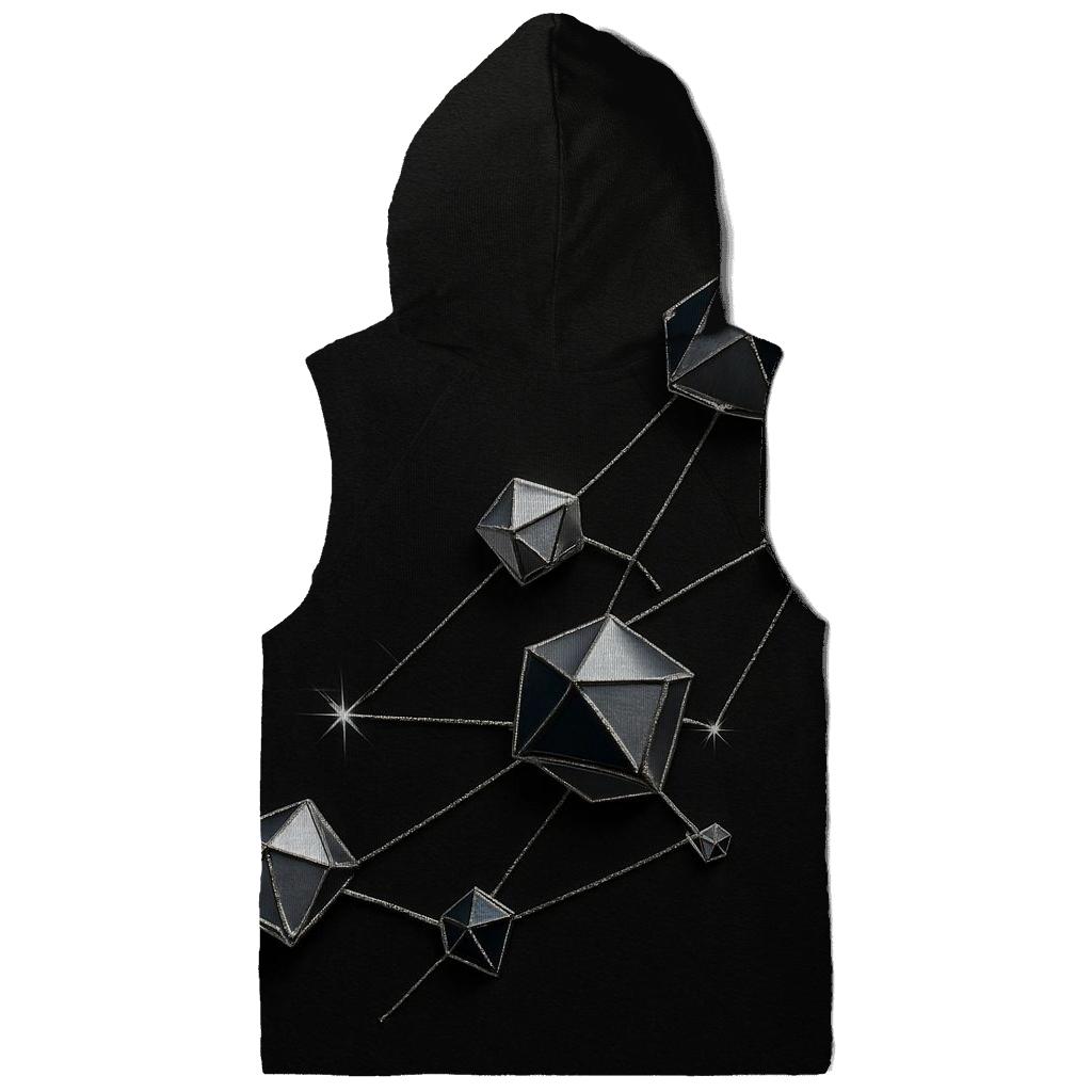 Charcoal Star Map Facets premium hoodies