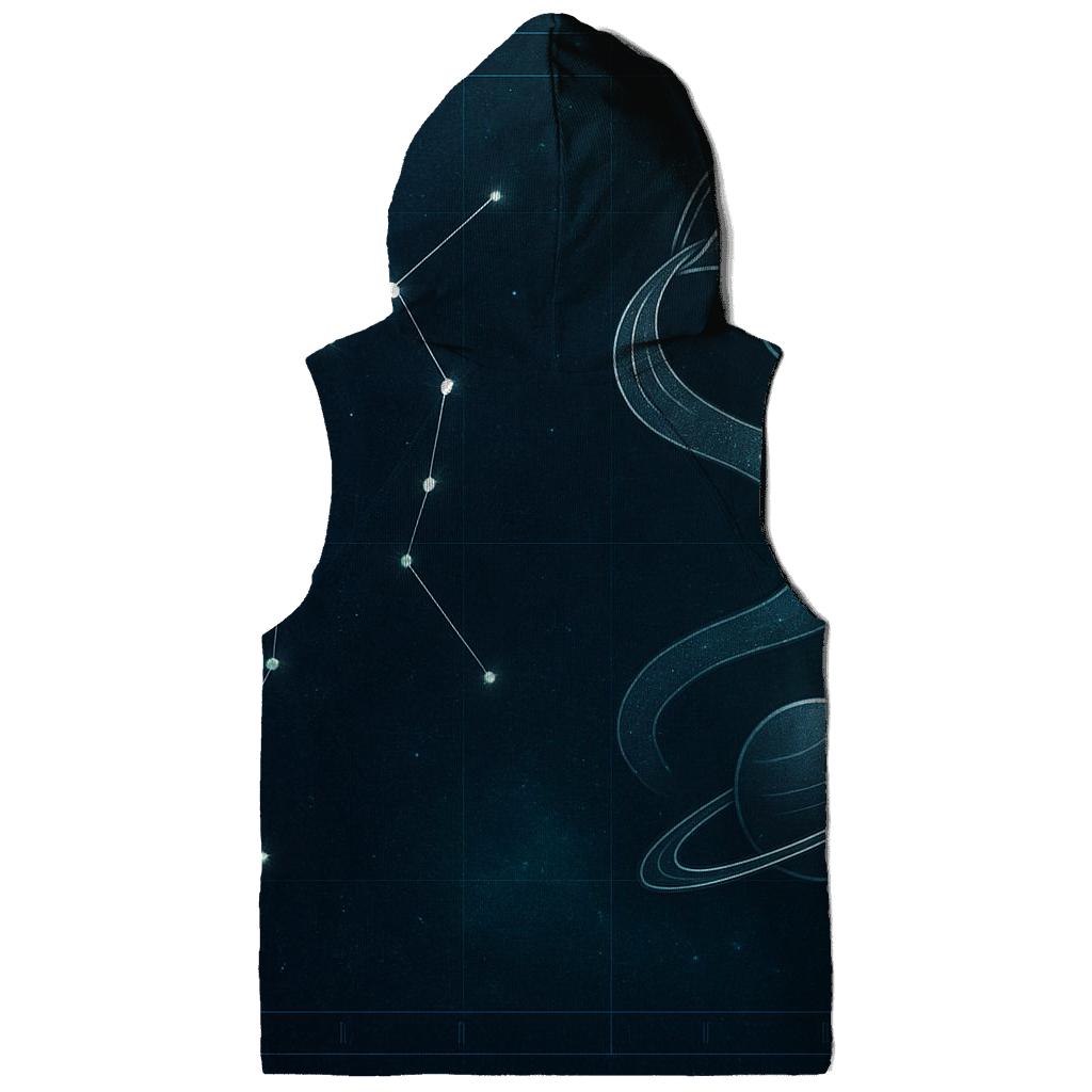 Aquarius Orbital Water Bearer Blueprint embroidered hoodies