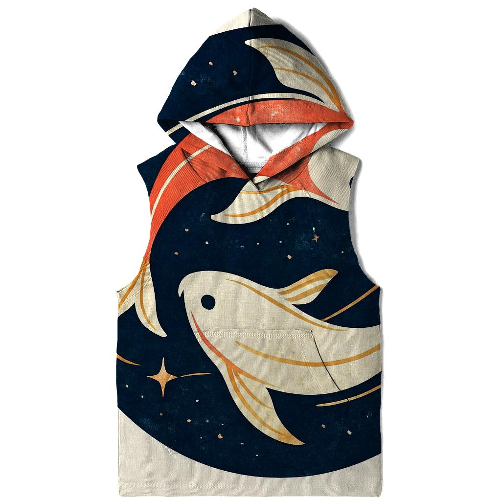 Koi Fish Orbit Yin Yang Emblem printed hoodies