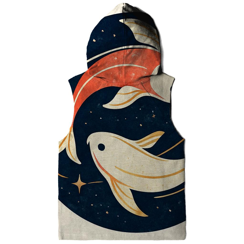 Koi Fish Orbit Yin Yang Emblem printed hoodies