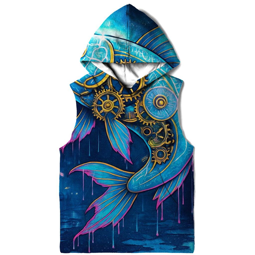 Clockwork Koi In A Rainstorm Arcade designer hoodies