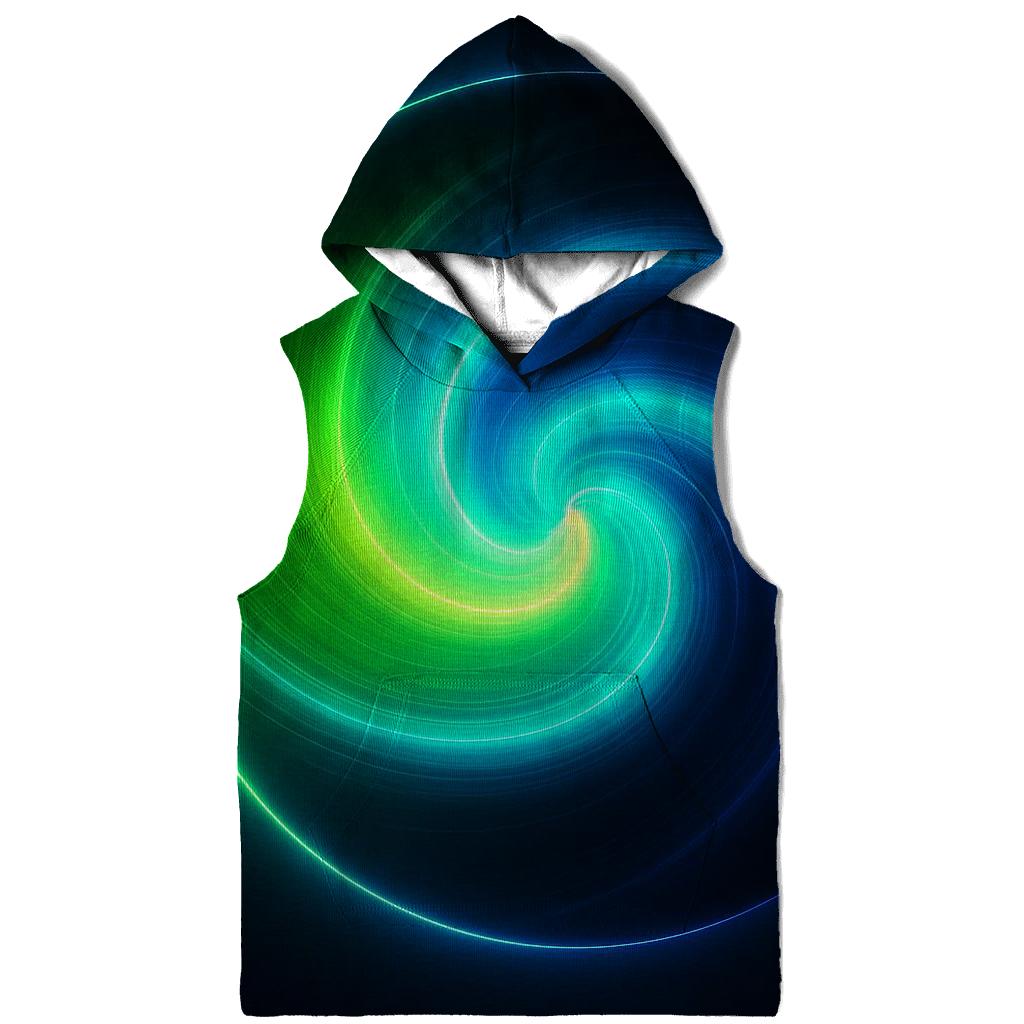 Electric Lime Vortex Fade printed hoodies