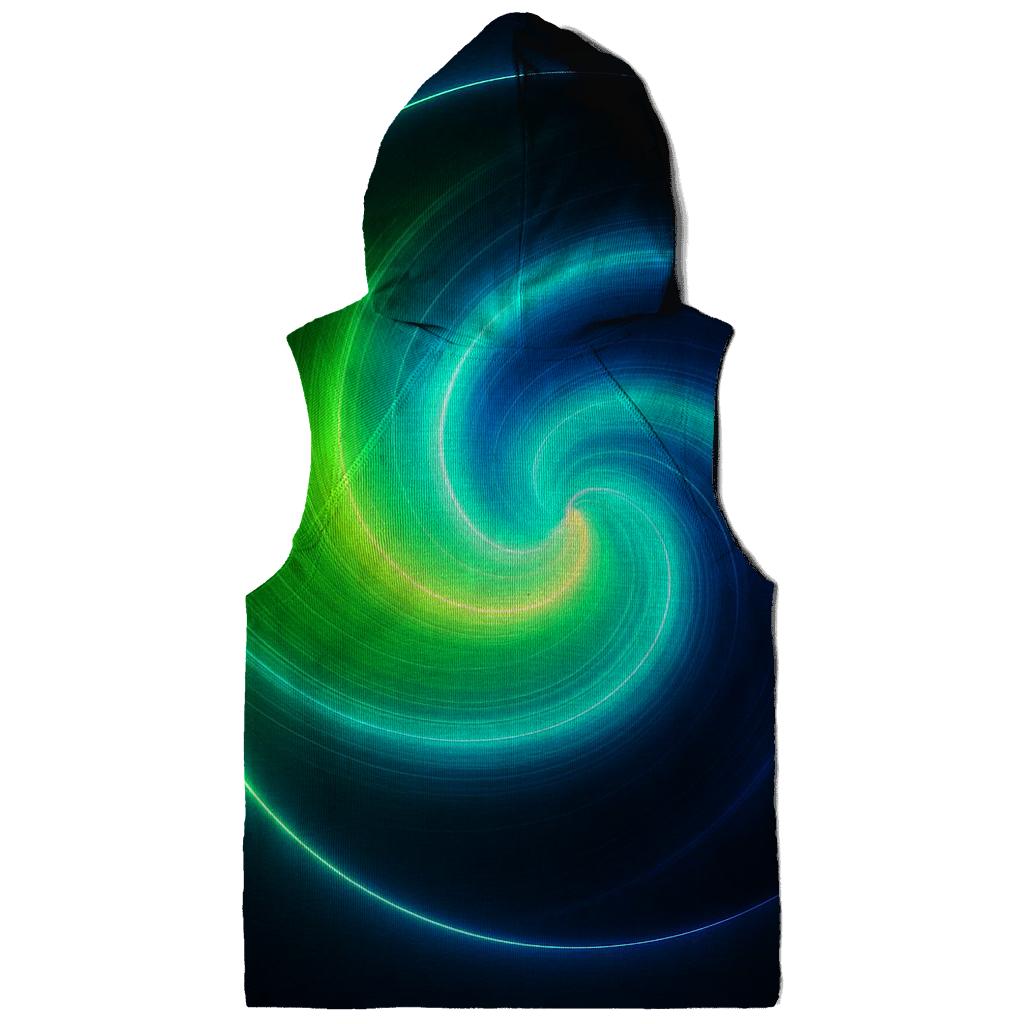 Electric Lime Vortex Fade printed hoodies