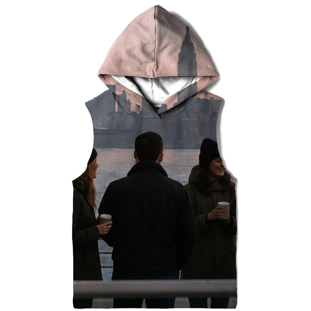 Dawn Commute On The East River Ferry With Midtown Behind premium hoodies