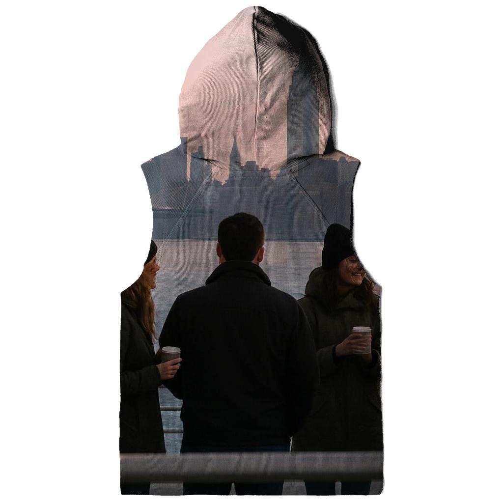 Dawn Commute On The East River Ferry With Midtown Behind premium hoodies