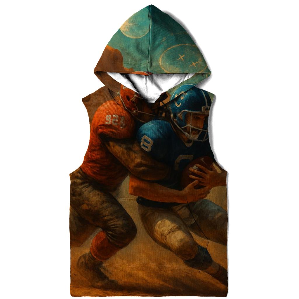 Desert Canyon Scrimmage Under Twin Moons embroidered hoodies